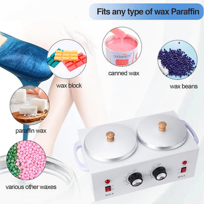 Professional Double Wax Warmer Machine For Hair Removal Mask Queen Nepal