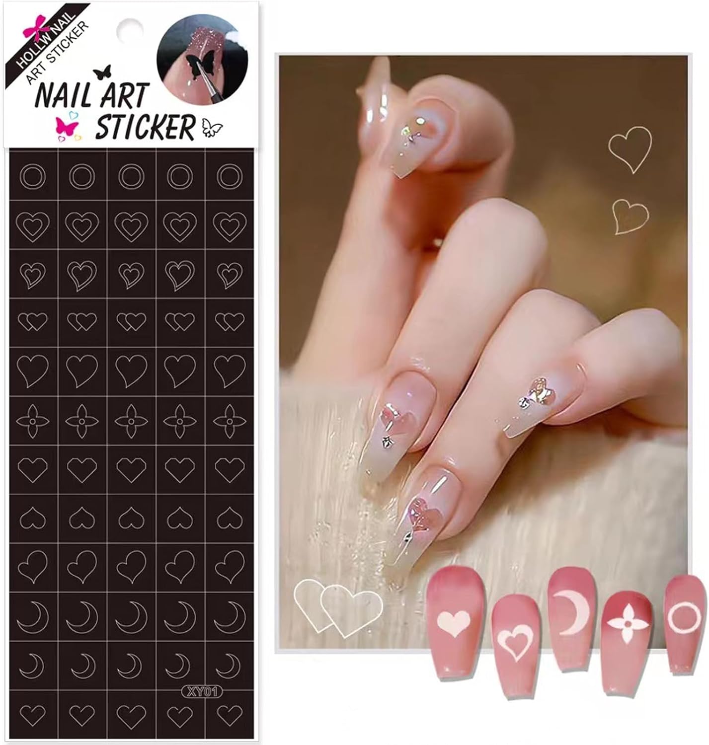 XY Code Nail Art Sticker Mask Queen Nepal