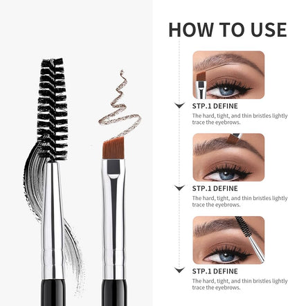 DUcare Eyebrow Brush Dual Ended Angled & Spoolie Brush Easy Beauty Nepal