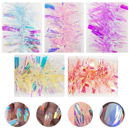 Laser Mirror Aurora Glass Paper Nail For Nail Art Mask Queen Nepal