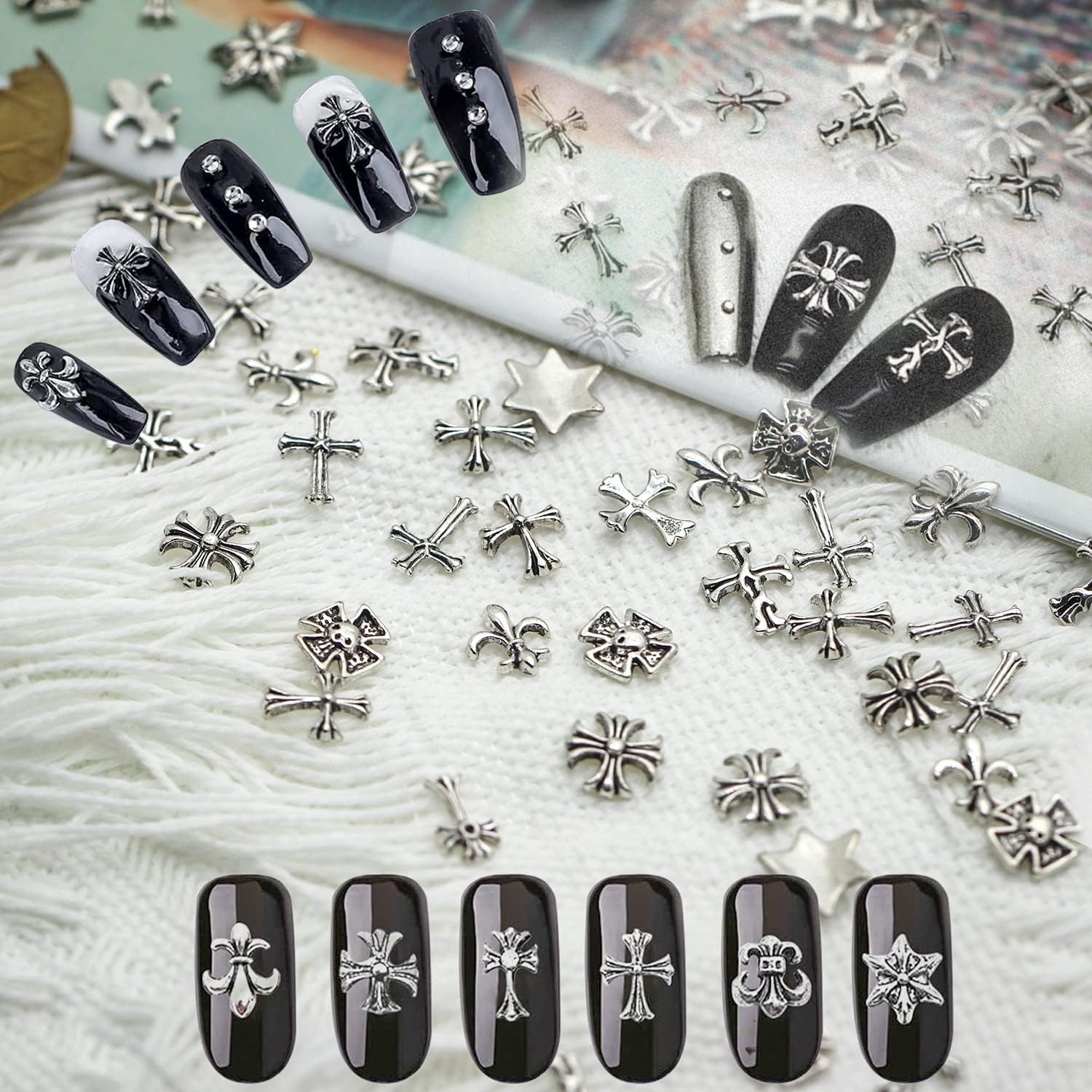 Mixed 25pcs Retro Metal Charms Nail Art Accessories Mask Queen Nepal