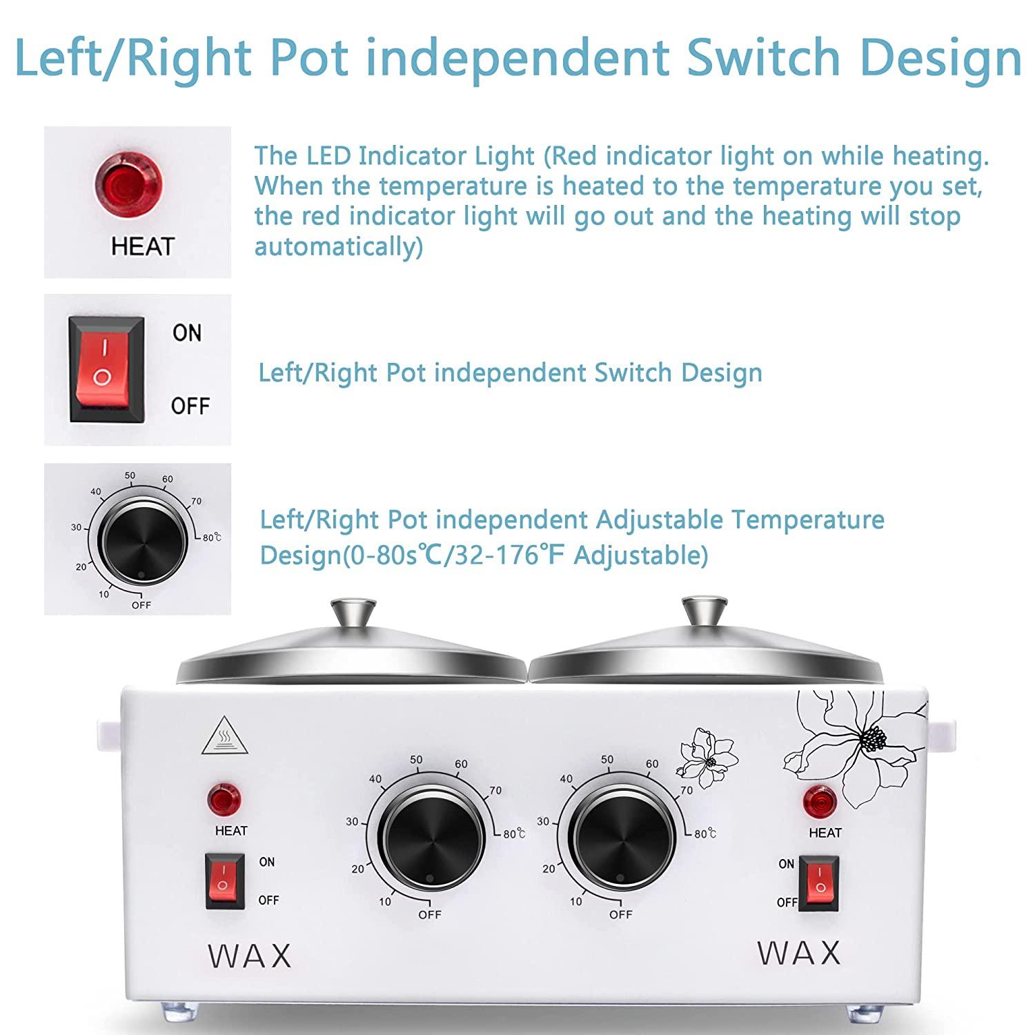 Professional Double Wax Warmer Machine For Hair Removal Mask Queen Nepal