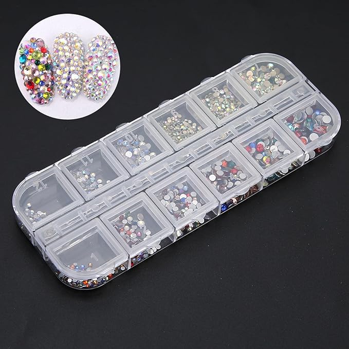 Shining Nail Decoration Beads Nail Art Rhinestones Nail Glass Charms Gems for Home Mask Queen Nepal