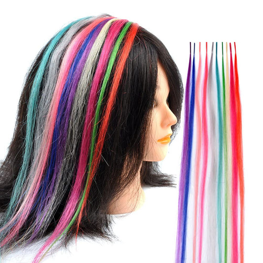 10 Strands Colored Highlights Hair Extensions Mask Queen Nepal