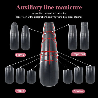 New Graduated Auxiliary Line Ultra Thin, Traceless, Non Engraving, Nail Extension tips Mask Queen Nepal