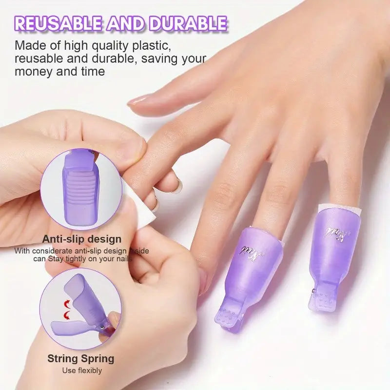Reusable Keeper Nail Cap Clips Polish Remover Wrap Mask Queen Nepal