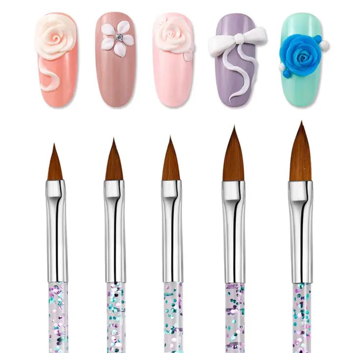 5 Pcs Nail Crystal Carved Nail Pens Nail Art Brush Pen Set Mask Queen Nepal