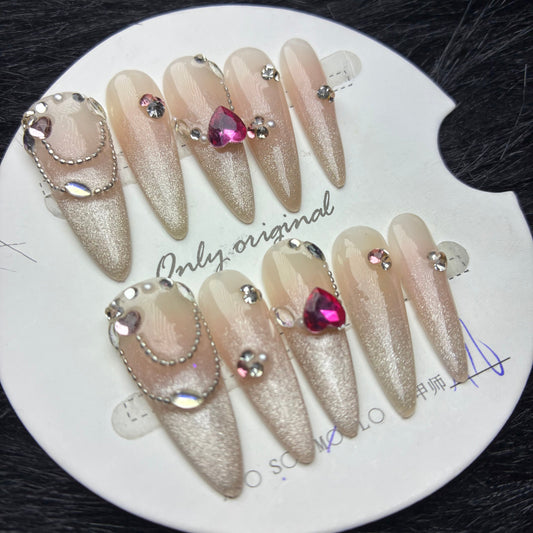 Press On Nails 10Pcs Code-MT Easy Beauty Nepal