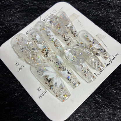 Press On Nails 10Pcs Code-BF (020+) Easy Beauty Nepal