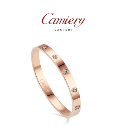Camiery Rose Gold-Plated American Diamond Studded Kada Bracelet Easy Beauty Nepal