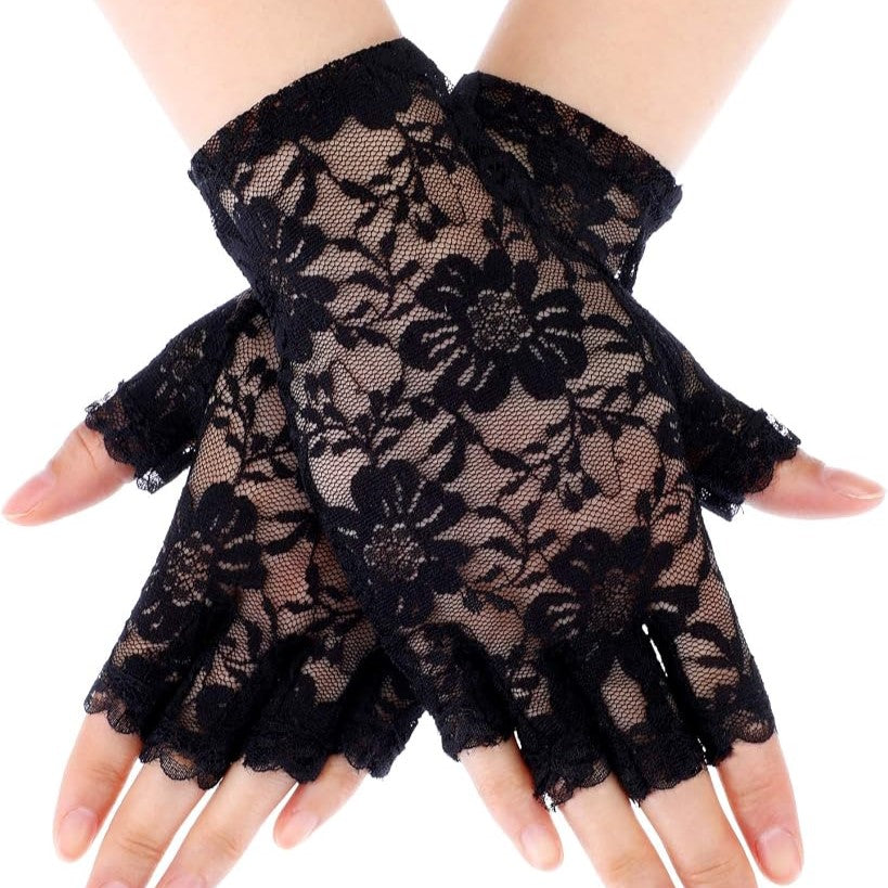 Short Floral Lace Gloves Mask Queen Nepal