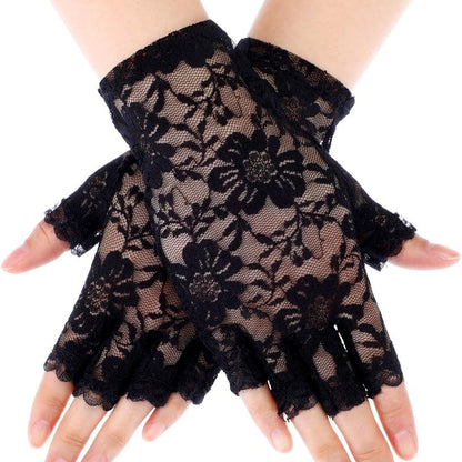 Short Floral Lace Gloves Mask Queen Nepal