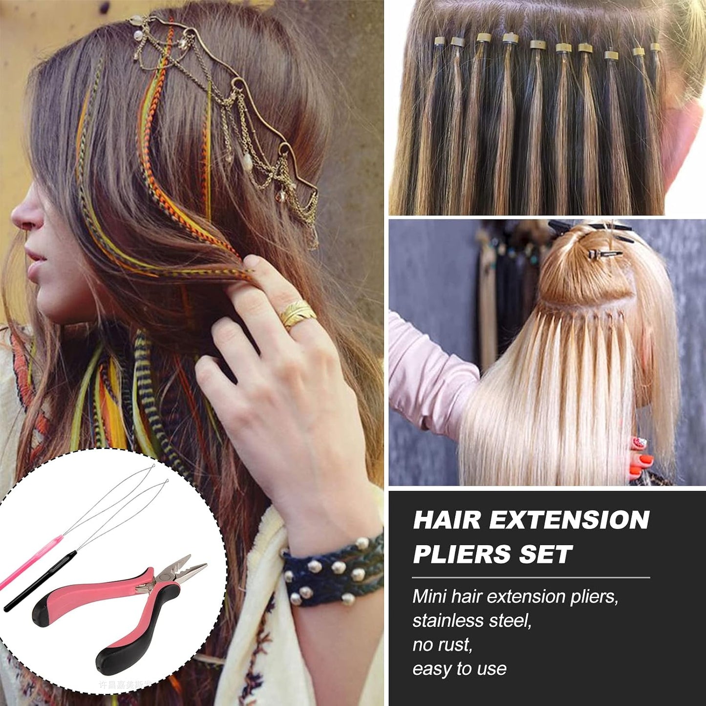 Hair Extension Pliers Kit For Professional Hair Extensions Mask Queen Nepal