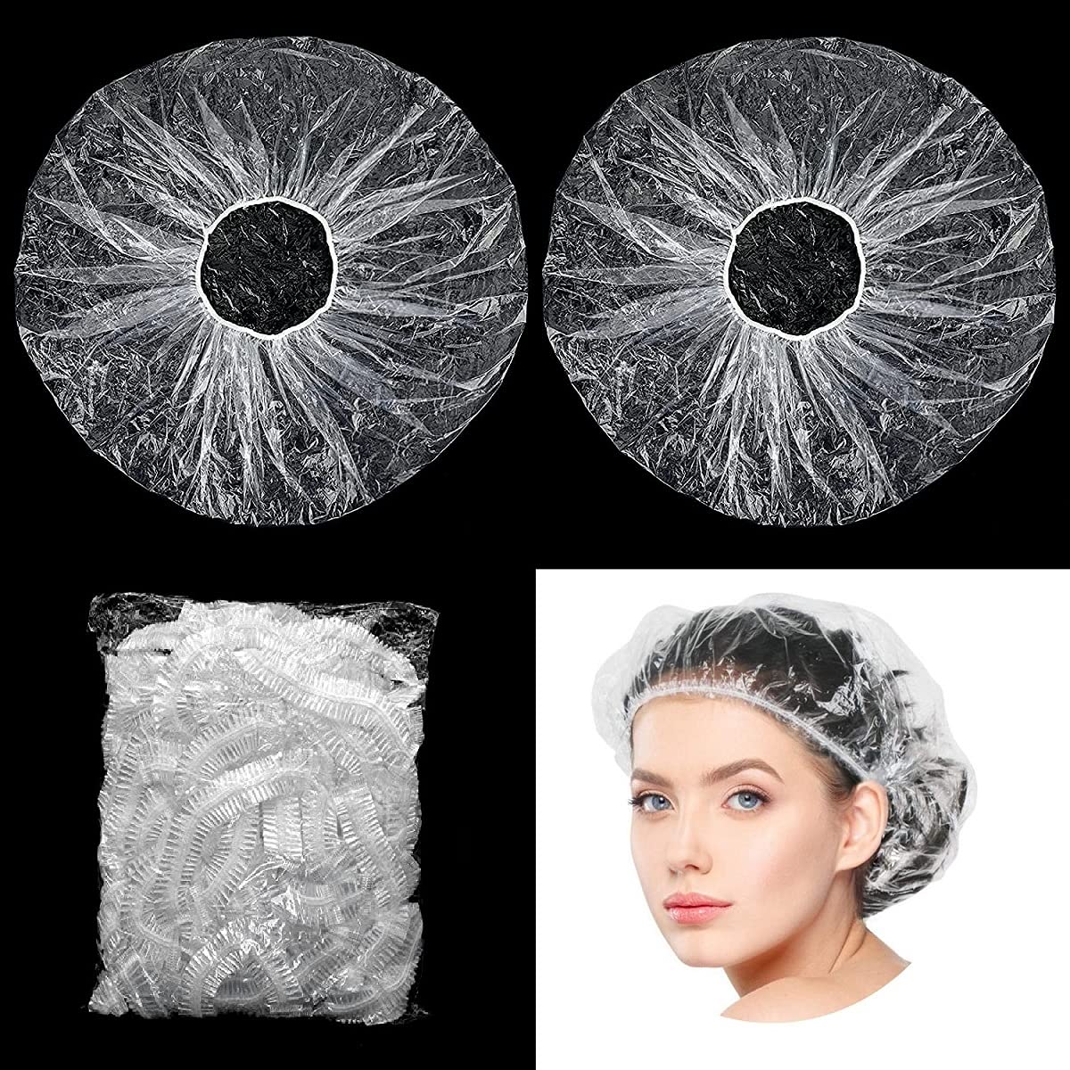 Shower Cap Clear 50 Pcs Mask Queen Nepal