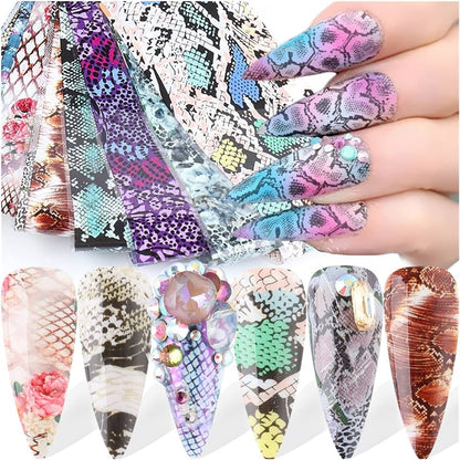 10pcs Nail Transfer Foils Polish Decoration Mask Queen Nepal