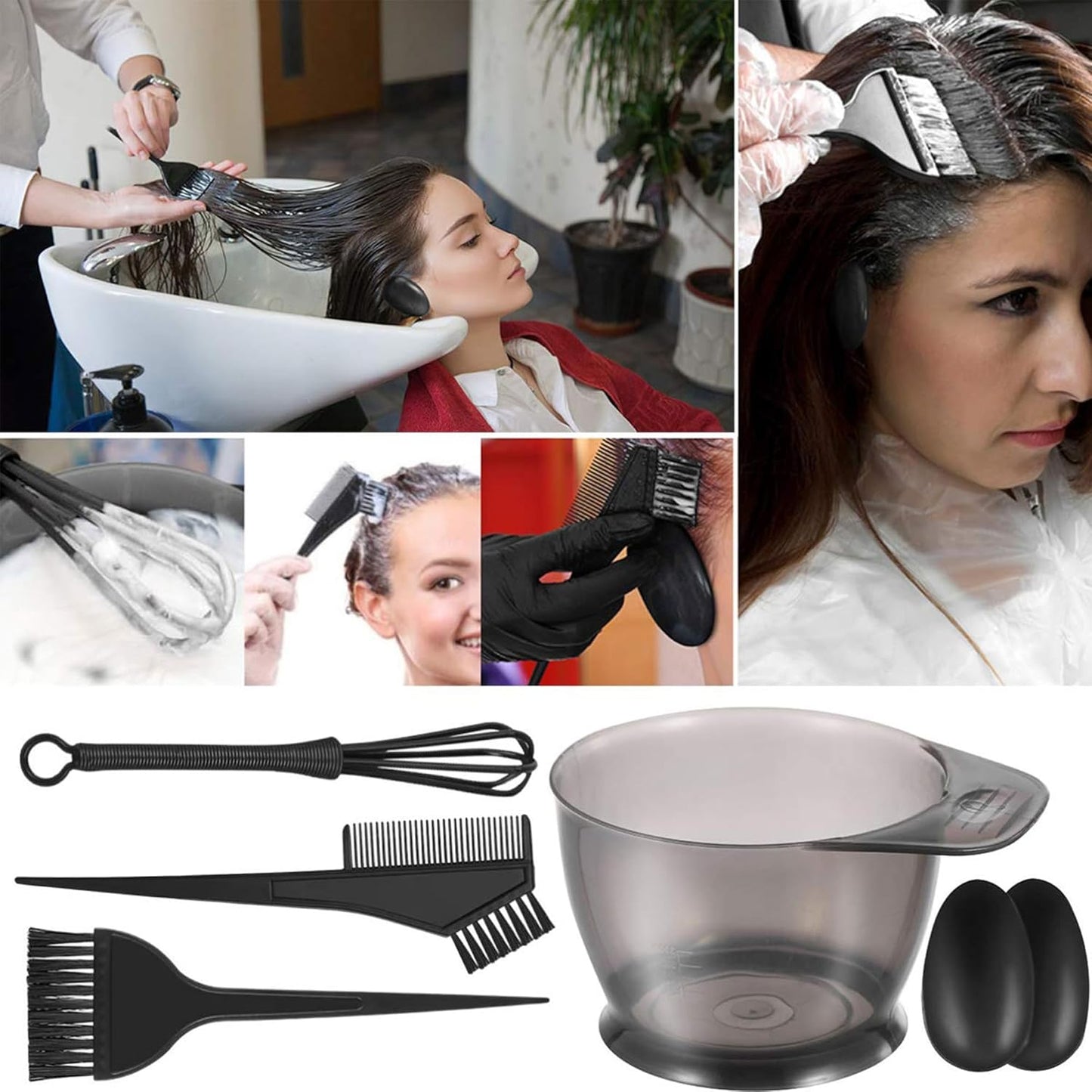 6 Pieces Professional Hair Dyeing Kit Easy Beauty Nepal
