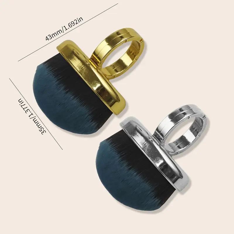 Ring Nail Dust Brush With Soft Blue Bristles Mask Queen Nepal