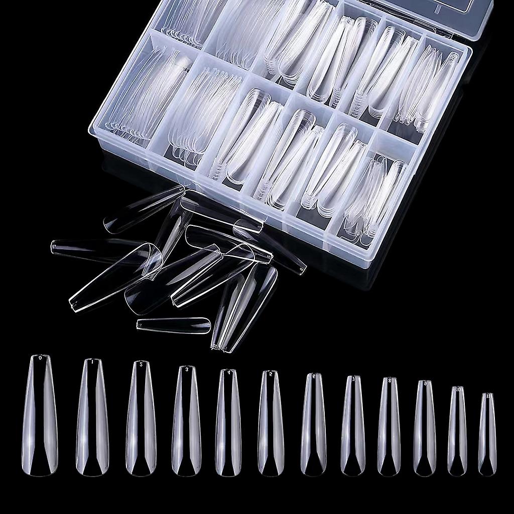 480pcs Extra Long Coffin Tips Nail For Gel Nails Extension Mask Queen Nepal