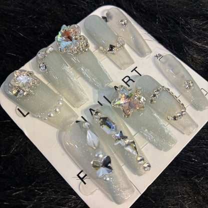 Press On Nails 10Pcs Code-BF (040+) Easy Beauty Nepal