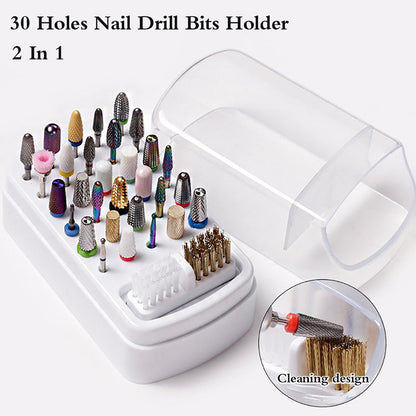 Nail Drill Bit Holder 30 Slots Mask Queen Nepal