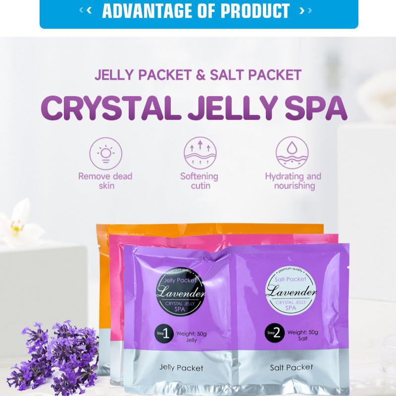 Pedi Cure JelleyJelly Spa Bath Jelly Pedicure Foot Soak with Maris Salt Foot Care Exfoliating Foot Spa Soak Softens Calluses & Soothes Sore Tired Feet Citrus Scent Mask Queen Nepal