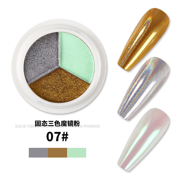 Chrome Nail Powder,Holographic Highly Pigmented Chrome Powder,Metallic Glitter Nail Powder Magic Art Mirror Effect Makeup Powder,Titanium Alloy Chrome Powder Mask Queen Nepal