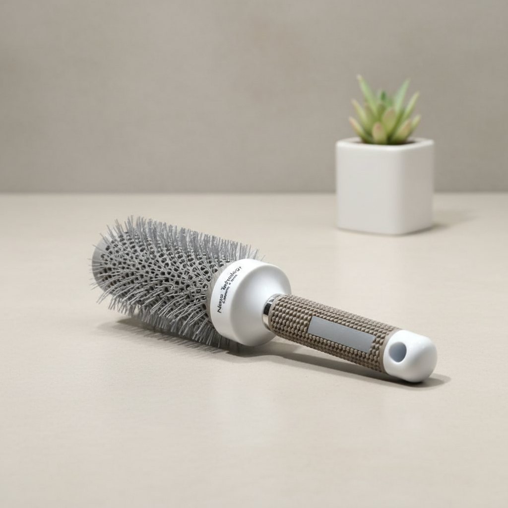 Nano Technology Ceramic + Ionic Round Hair Brush Mask Queen Nepal