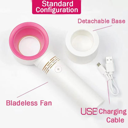 USB Rechargeable Portable Bladeless Fan Handheld Mask Queen Nepal