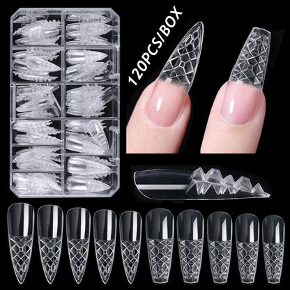 3D Crystal Glass Nail Tips 120 PCS Mask Queen Nepal