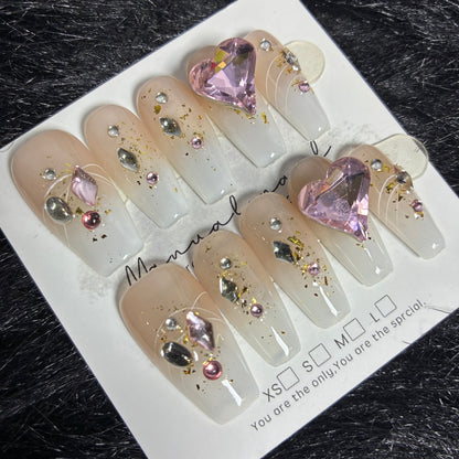 Press On Nails 10Pcs Code-L (030+) Easy Beauty Nepal