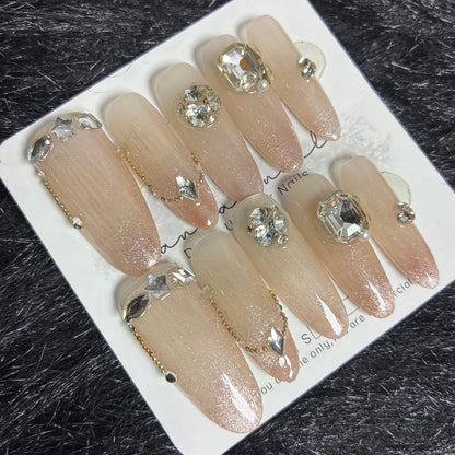 Press On Nails 10Pcs Code-L (030+) Easy Beauty Nepal