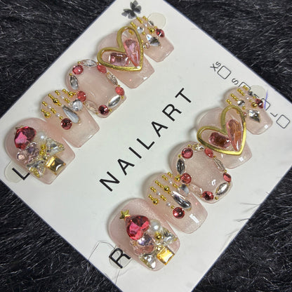 Press On Nails 10Pcs Code-BF (001+) Easy Beauty Nepal
