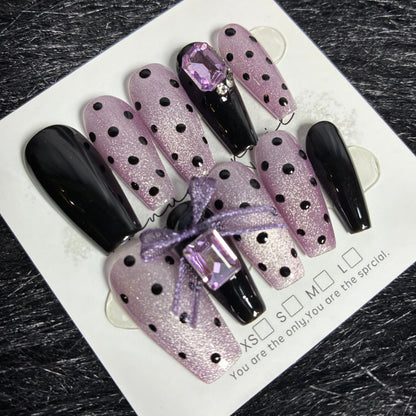 Press On Nails 10Pcs Code-L (000+) Easy Beauty Nepal