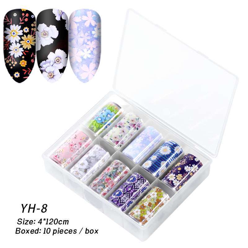 Nail Foil Transfer Sticker Decals Colorful Holographic Transfer Nail Foils Manicure Tips Decoration Mask Queen Nepal