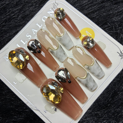 Press On Nails 10Pcs Code-Number (1000+) Easy Beauty Nepal