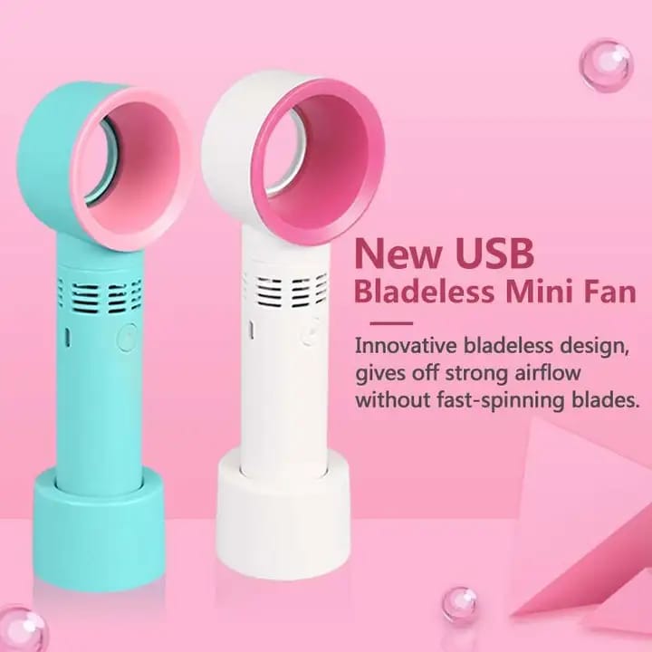 USB Rechargeable Portable Bladeless Fan Handheld Mask Queen Nepal