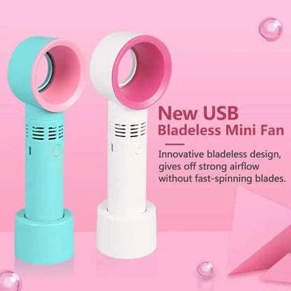 USB Rechargeable Portable Bladeless Fan Handheld Mask Queen Nepal