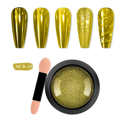 Chrome Nail Powder -Metallic Mirror and Bubble Effect Mask Queen Nepal