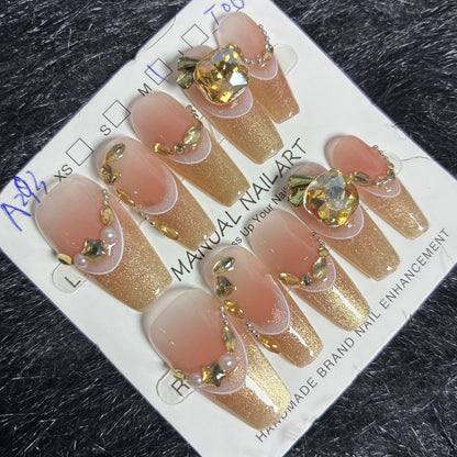 Press On Nails 10Pcs Code-L (060+) Easy Beauty Nepal