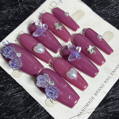 Press On Nails 10Pcs Code-C Easy Beauty Nepal