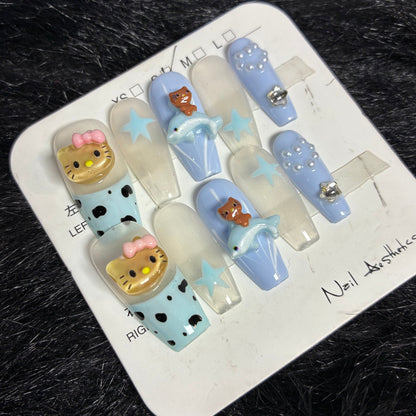 Press On Nails 10Pcs Code-BF (020+) Easy Beauty Nepal