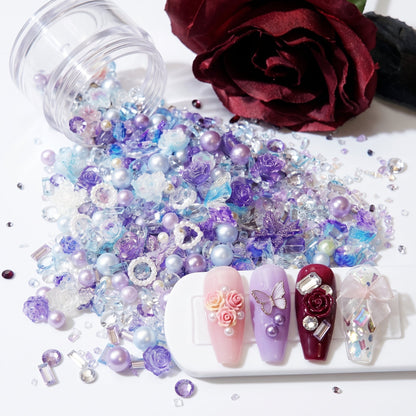 3D Mixed Resin Nail Art Rhinestone Mask Queen Nepal