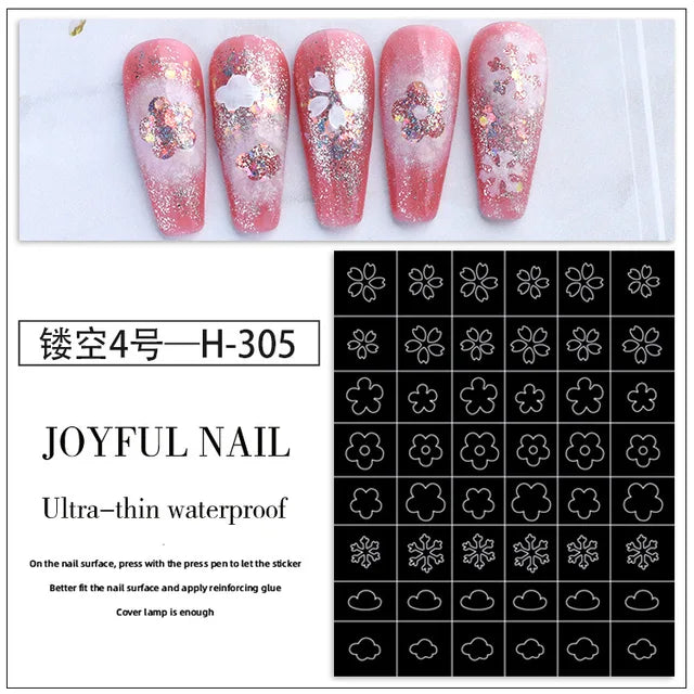 H- Code Nail Sticker Template Mask Queen Nepal