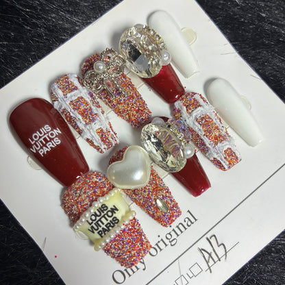 Press On Nails 10Pcs Code-L (000+) Easy Beauty Nepal