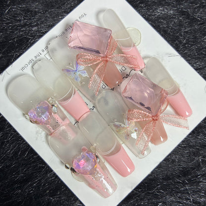 Press On Nails 10Pcs Code-L (030+) Easy Beauty Nepal