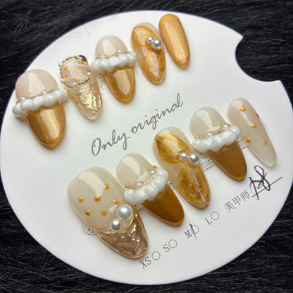 Press On Nails 10Pcs Code-MT Easy Beauty Nepal