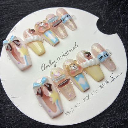 Press On Nails 10Pcs Code-MT Easy Beauty Nepal