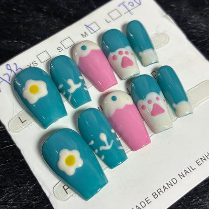 Press On Nails 10Pcs Code-C Easy Beauty Nepal