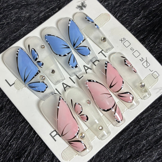 Press On Nails 10Pcs Code-BF (040+) Easy Beauty Nepal