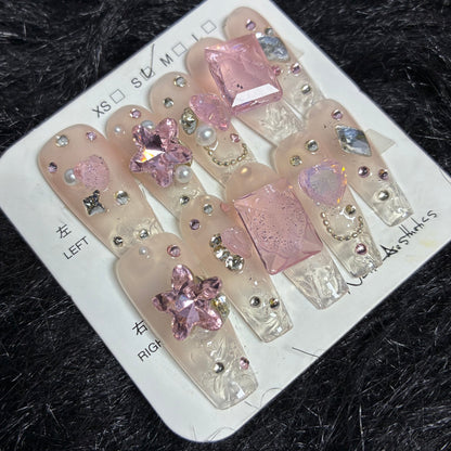 Press On Nails 10Pcs Code-BF (020+) Easy Beauty Nepal